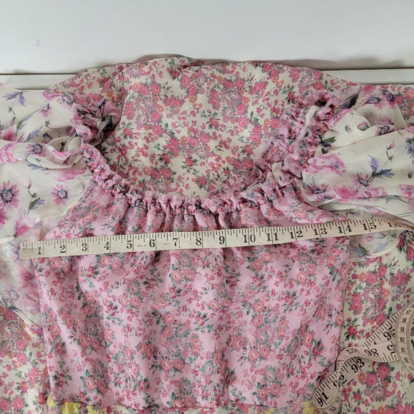 Loveshackfancy Evelyn Silk Maxi Dress Multi Floral Size 0 - Picture 5 of 10